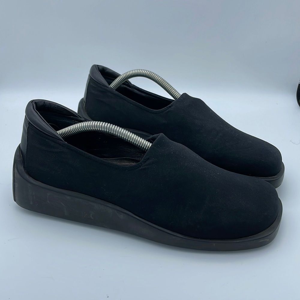 DONALD PLINER Wedge Loafer Black Size 7.5